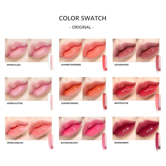 keybo Lip Plumper Dotom Lip Plus 16 Colors, 3 Steps Extreme Plumping Clear Lip Gloss by Essence Lip Care Oil & 16 Color Tints from Korean Makeup (07. Autumn Rose)-VivaGrace Women