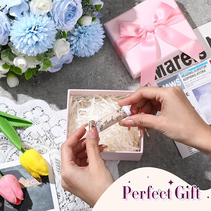 30 Pcs Thank You Lip Balms Bulk Wedding Bridal Shower Favors for Guests Wedding Souvenirs Moisturizing Floral Lip Balm Gifts for Bachelorette Party Bridesmaid Baby Shower, Classic Wood Grain-VivaGrace Women