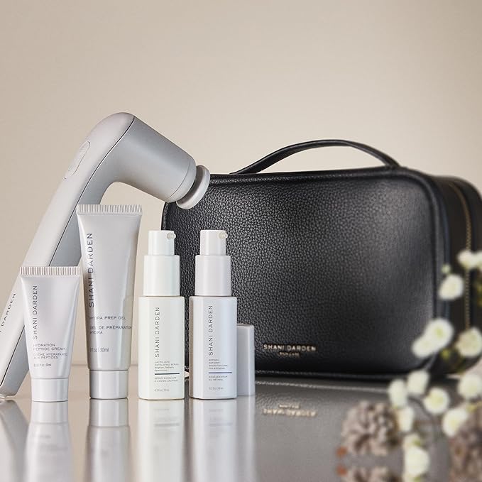 SHANI DARDEN SKINCARE Sculpt & Firm Travel Kit, Facial Sculpting Wand, Attachments, Retinol Reform & Lactic Serums, Peptide Cream & Pep Gel, 7 Items-VivaGrace Women