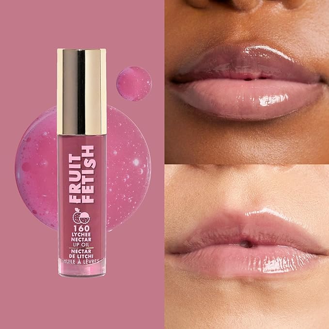 Milani Fruit Fetish Lip Oil Bundle with Vitamin E for Instant Hydration, Fruit Extract Infused Lip Treatment and Moisturizing Lip Gloss - Blackberry Agave + Lychee Nector, 2pk-VivaGrace Women