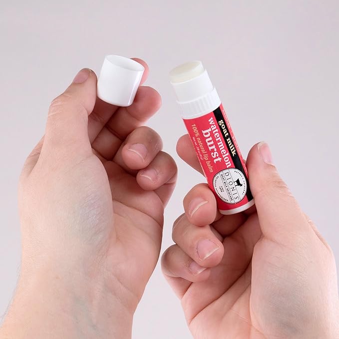 Dionis Goat Milk Skincare Watermelon Holiday Lip Balm Gift Set - Beeswax, Shea Butter & Coconut Oil Lip Care Products Made in The USA - Cruelty Free Lip Moisturizer For Chapped Lips, 0.28oz 3 Pack-VivaGrace Women