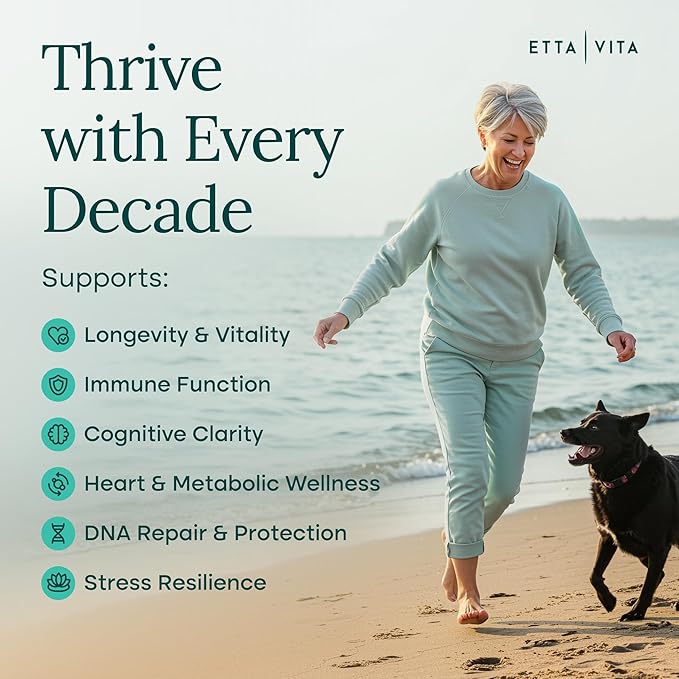 Liposomal NAD+ Supplement 500mg with Urolithin A, CoQ10, Resveratrol & Giloy (Made in USA) Mitochondrial, Cellular Energy, Cognitive, Anti-Aging & Detox Support - 3rd Party Tested Vegan, Non-GMO-VivaGrace Women