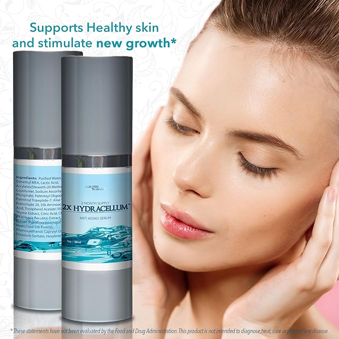 2x Hydracellum Serum - Hydrating Anti Aging Eye Serum - 2 Month Supply - Infused Vitamin C Serum with Alpha Hydroxy Acid to Improve Wrinkles, Dark Circles, & Eye Bags - Nourish, Exfoliate, Moisturize-VivaGrace Women