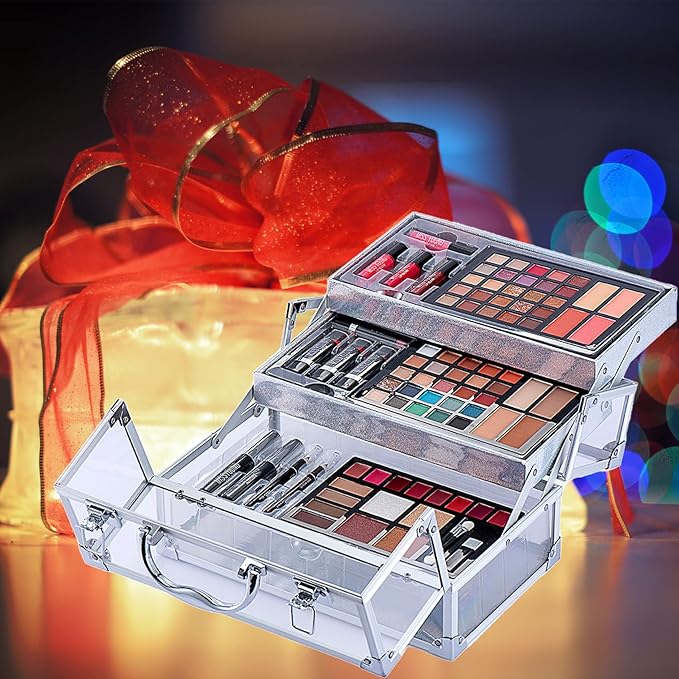 74 Colors Makeup Kit All-in-one Makeup Set, Cosmetic-Gift for Women -Include Makeup Brush Set, Eyeshadow Palette, Brow Powder, Eyebrow Pencil, Lip brush -(Multicolor 102)-VivaGrace Women