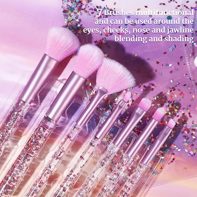 UCANBE Makeup Kit for Women & Teens,18 Colors Nude Eyeshadow +7pcs Soft Makeup Brushes + Pink Cosmetic Bag Makeup Sets, Shimmer Matte Glitter Makeup Palettes Set for Girls Beginners & Professional-VivaGrace Women