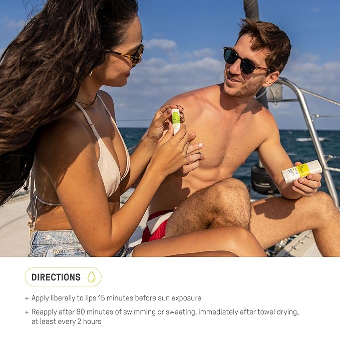 Raw Elements Organic Outdoor Sunscreen Lip Balm Rescue - SPF 30, UVA-UVB Protection, Reef-Safe, Non-Nano Zinc, Water Resistant, 0.15 oz (Pack of 1)-VivaGrace Women