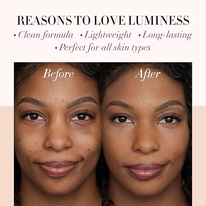 LUMINESS Airbrush Spray Silk Foundation Starter Kit - Light Deep - Foundation, Primer & Dual-Sided Angled Buffing Brush - Medium, Buildable Coverage, Anti-Aging Formula Hydrates & Moisturizes-VivaGrace Women