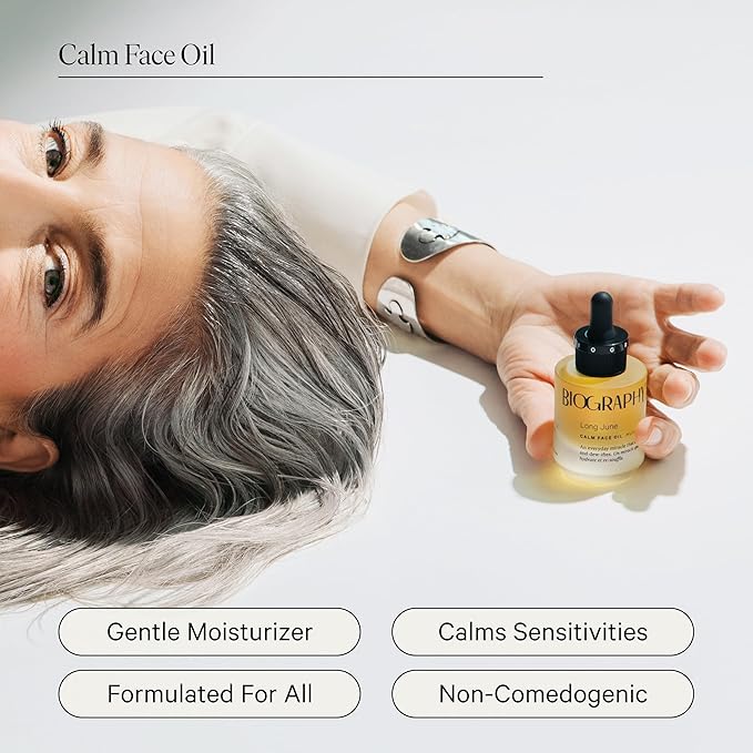 Biography Long June Quieting Face Oil, 30ml - Natural Smoothing & Clarifying Dry Oil. Clarifying, Moisturizing & Hydrating Beauty Facial Oil for Women w/Camellia, Vitamin E & Marula-VivaGrace Women