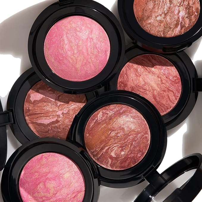 LAURA GELLER NEW YORK Baked Blush-n-Brighten Marbleized Blush - Apricot Berry - Creamy Lightweight - Satin Finish-VivaGrace Women
