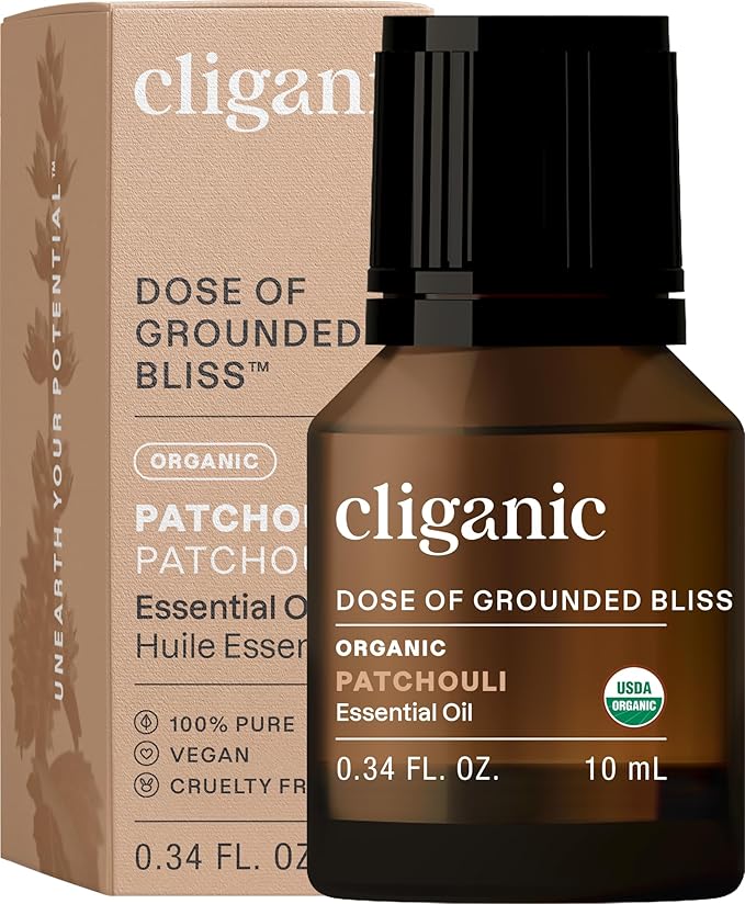 Cliganic Organic Patchouli Essential Oil - 100% Pure Natural Undiluted, for Aromatherapy Diffuser | Non-GMO Verified (Packaging May Vary)-VivaGrace Women