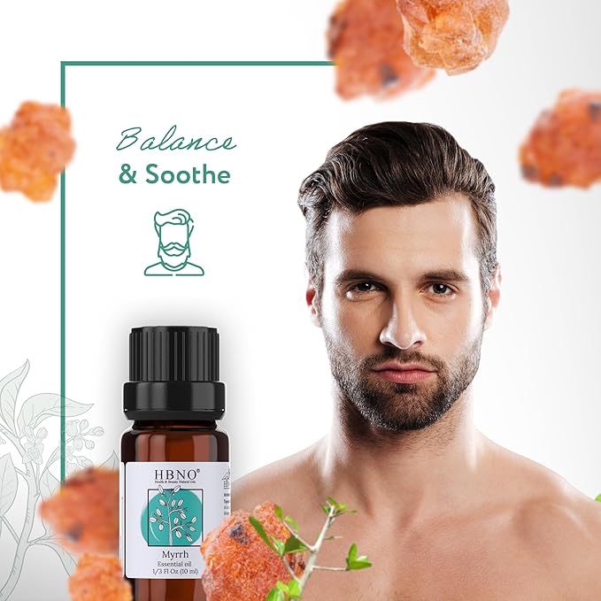 HBNO Myrrh Essential Oil - 1/3 oz (10 ml) Travel Size - Natural Myrrh Oil - Perfect for Cleaning, Aromatherapy, DIY, Soap and Diffuser - Myrrh Essential Oils-VivaGrace Women
