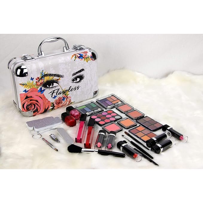 61pcs Makeup Gift Set With Extendable Trays and Mirror - Vmk1506, Flawless, 1 count-VivaGrace Women