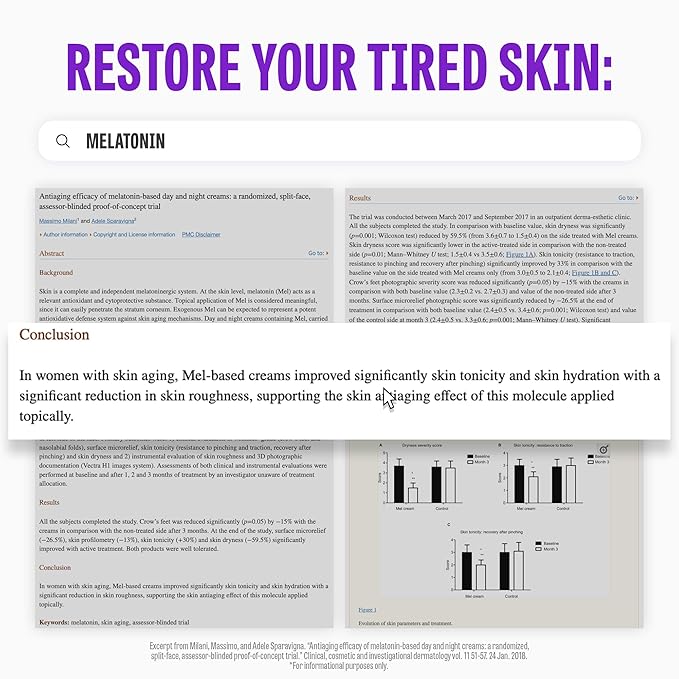 Time Return Melatonin Cream | Face Hydrating Cream & Face Moisturizer for Dry Skin | Relaxing Face Cream for Women & Men | Melatonin Face Cream for Resilient Skin, 1.76 oz-VivaGrace Women