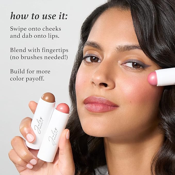 Julep Skip The Brush Cream to Powder Blush Stick - Sweet Peach - Blendable and Buildable Color - 2-in-1 Blush and Lip Makeup Stick-VivaGrace Women