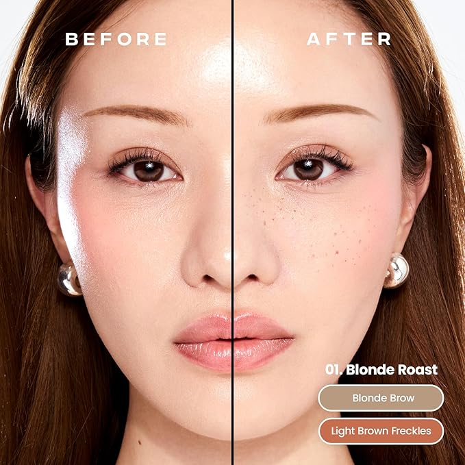 Sacheu Brow & Freckle STAY-N Tinted Eyebrow Gel & Faux Freckle Pen — 2-in-1 Longwear Water Resistant Brows Tint, Cruelty-Free & Vegan, Blonde Roast-VivaGrace Women