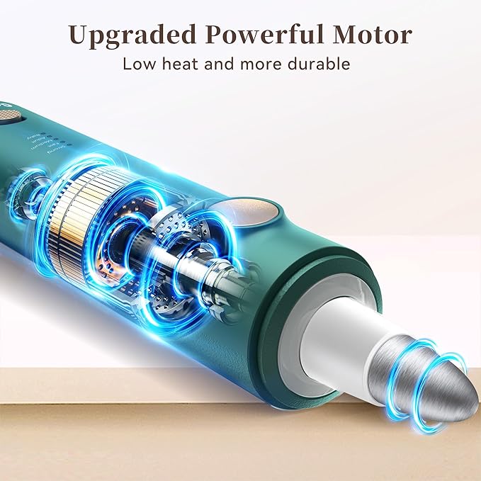 Electric Nail Drill, 8-in-1 Cordless Electric Nail File with LED Light, 5 Speeds Rechargeable Manicure and Pedicure Kit Hand Foot Care Tool for Nail Grinder Trim Polish for Women Baby-VivaGrace Women