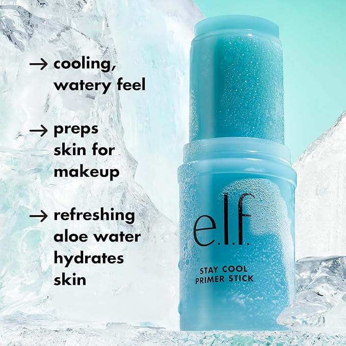 e.l.f. Stay Cool Primer Stick, Hydrating Gel Primer Preps Skin For Makeup, Imparts A Cooling Feel, Infused With Aloe Water, Vegan & Cruelty-Free-VivaGrace Women