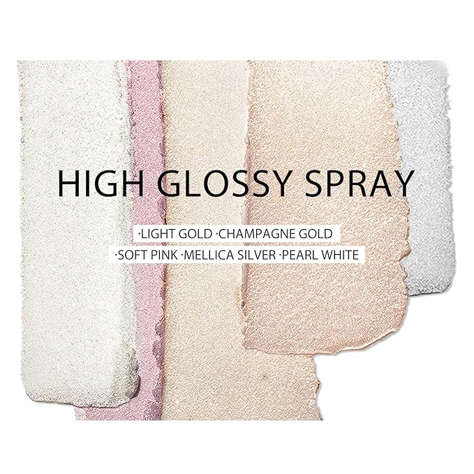 KYDA Highlighter Powder Spray, Glitter High Gloss Spray Shimmer Sparkle Powder Makeup Spray, for Face Body Cosmetic-Metallic Silver-VivaGrace Women