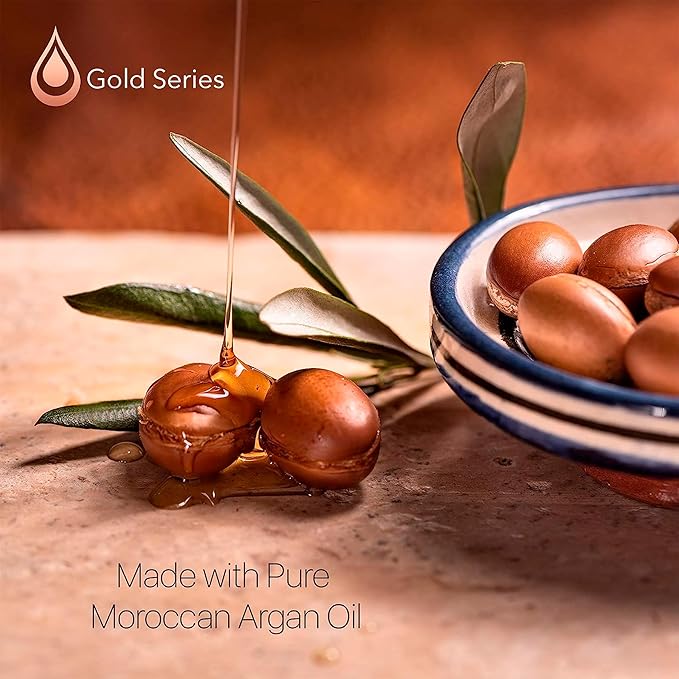 Gold Series Treatment Mask – Deep Hydrating Argan Oil Hair Mask for Dry, Damaged, Color Treated and Curly Hair Enriched with Keratin – Sulfate Free Natural Hair Repair Treatment, 8.45oz-VivaGrace Women
