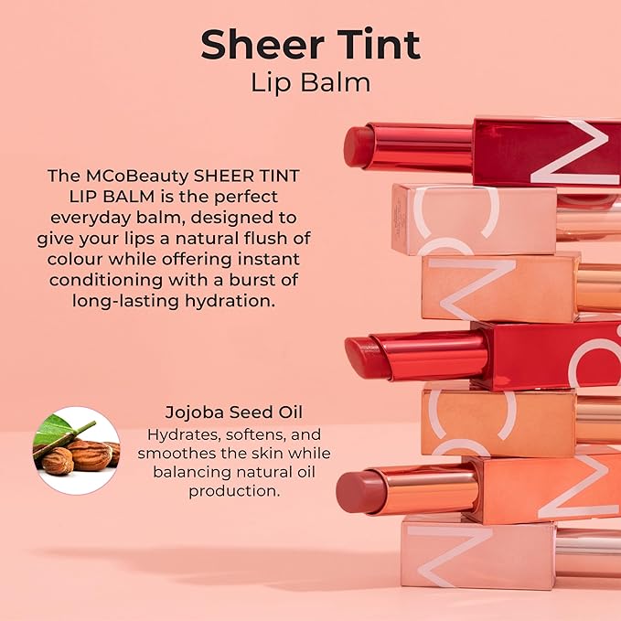 MCoBeauty Sheer Tint Lip Balm, Passion, Nourishing Tint for Healthy, Luscious Lips, Vegan, Cruelty Free Cosmetics-VivaGrace Women