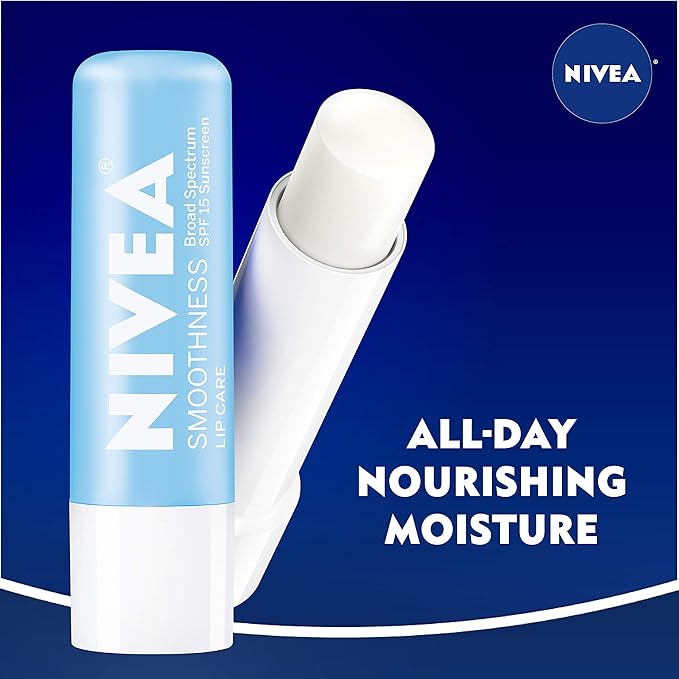 NIVEA Smoothness Lip Care SPF 15 Carded, 1 Count, Pack of 6-VivaGrace Women