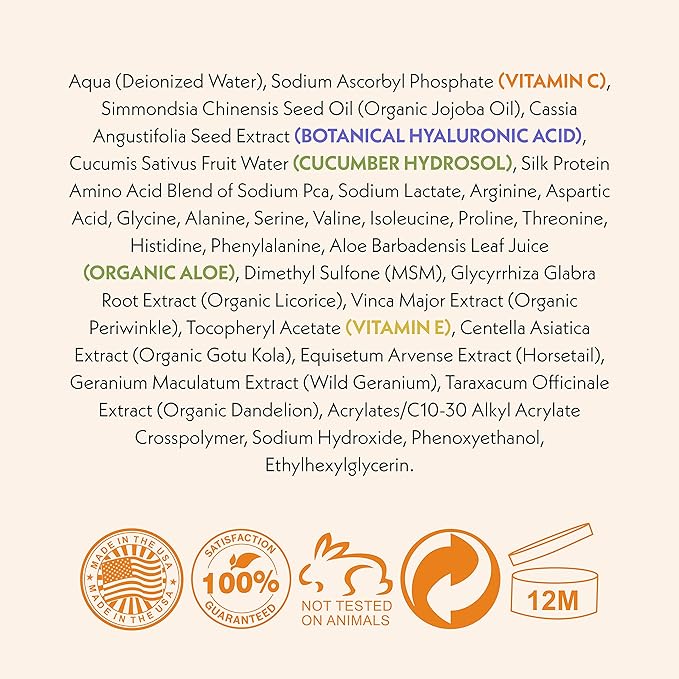 Eve Hansen Vitamin C Eye Gel - Under Eye Cream for Dark Circles and Puffiness - Anti-Aging Eye Repair Cream with Hyaluronic Acid - Under Eye Treatment for All Skin Types - Eye Brightening Cream - 1 oz-VivaGrace Women