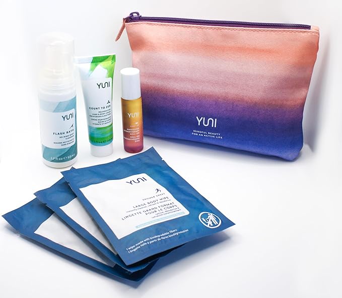 YUNI Beauty Natural Travel Essentials Kit (7pc kit) Beauty On the Run Travel Size Body Care Kit - Cleanse, Refresh, Hydrate - Save Time - All Natural, Paraben-Free, Cruelty-Free-VivaGrace Women