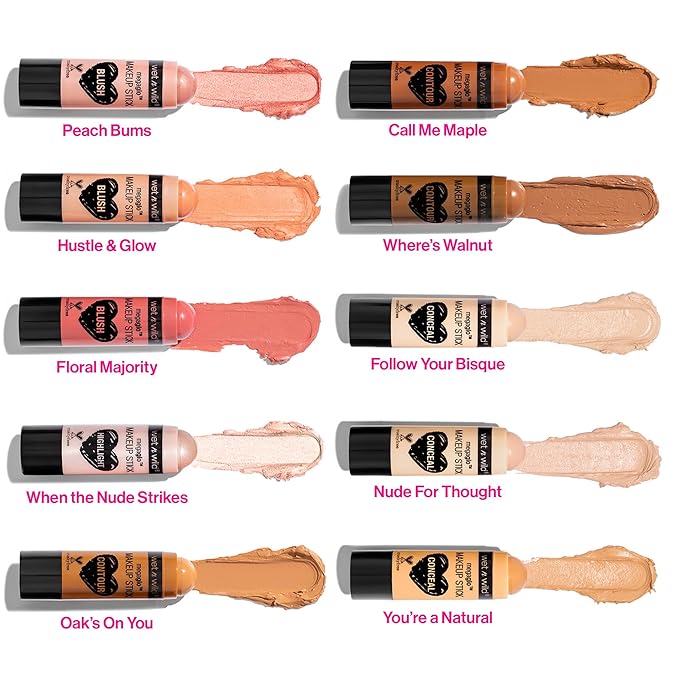 wet n wild Mega Glo Vitamin E Makeup Stick, Buildable & Blendable Color, Versatile Use, Cruelty-Free - Glitzed Spell