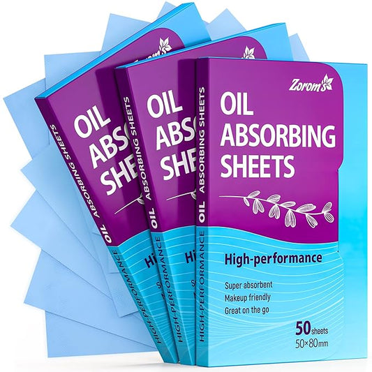 Premium Oil Absorbing Sheets for Face - 3 pack (150 sheets) - Makeup Friendly Oil Blotting Sheets for Face - Blotting Papers for Face with Oily Skin-VivaGrace Women