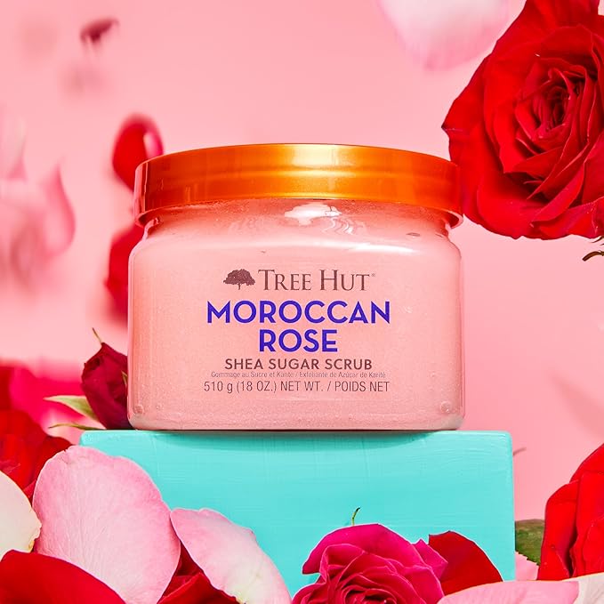 Tree Hut Shea Sugar Scrub - Moroccan Rose - 18 oz - Exfoliating Body Scrub for Smooth, Glowing Skin - Made with Real Sugar and Shea Butter-VivaGrace Women