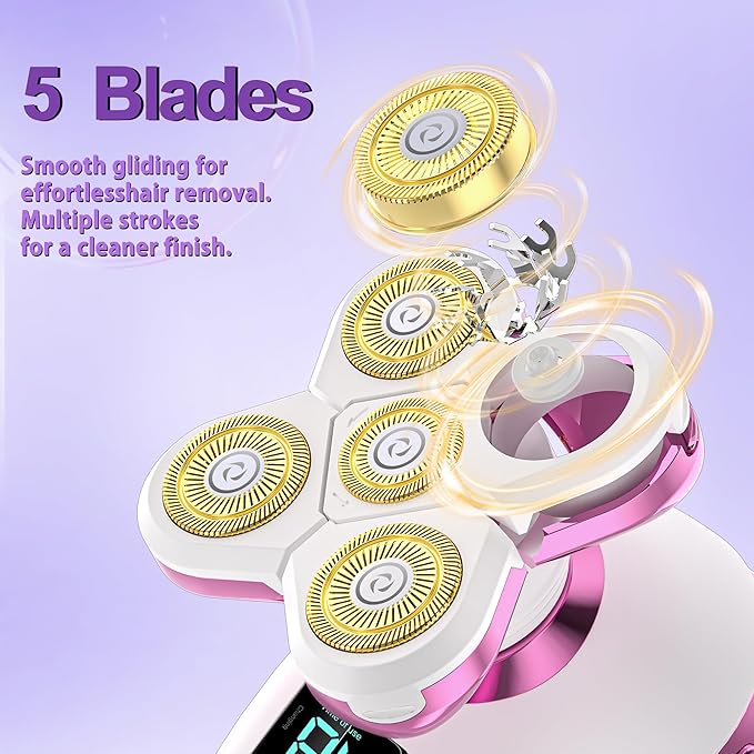 Electric Razors for Women Legs Travel : Rechargeable Waterproof Razor Trimmer for Womens - Dry Wet Electric Shaver for Women - Pro Portable Personal Body Shaver-VivaGrace Women