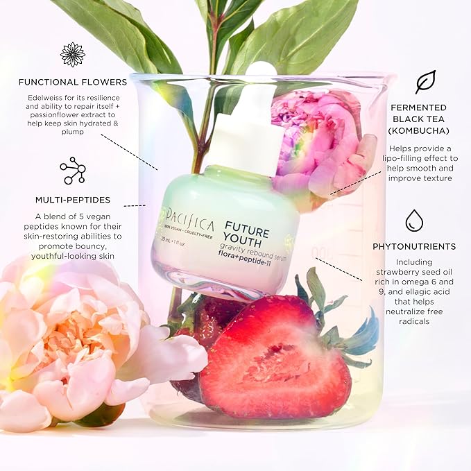Pacifica Future Youth Gravity Rebound Face Serum – Multi-Peptide Firming Facial Serum for Fine Lines, Anti-Aging & Elasticity Vegan & Cruelty-Free Dermatologist Tested-VivaGrace Women