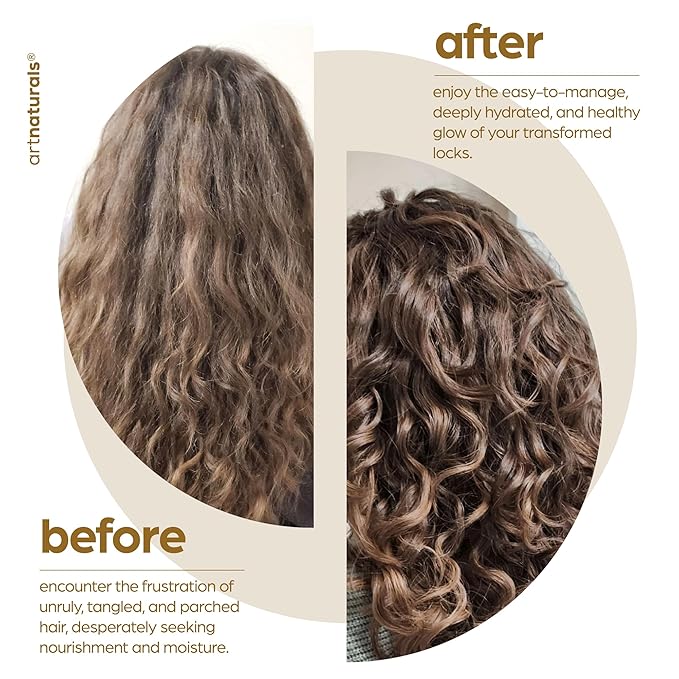 Artnaturals Argan Oil Leave-In Conditioner - (12 Fl Oz / 355ml) - Made with Organic and Natural Ingredients - for All Hair Types – Treatment for Damaged, Dry, Color Treated and Hair Loss (ANHA-0802)-VivaGrace Women