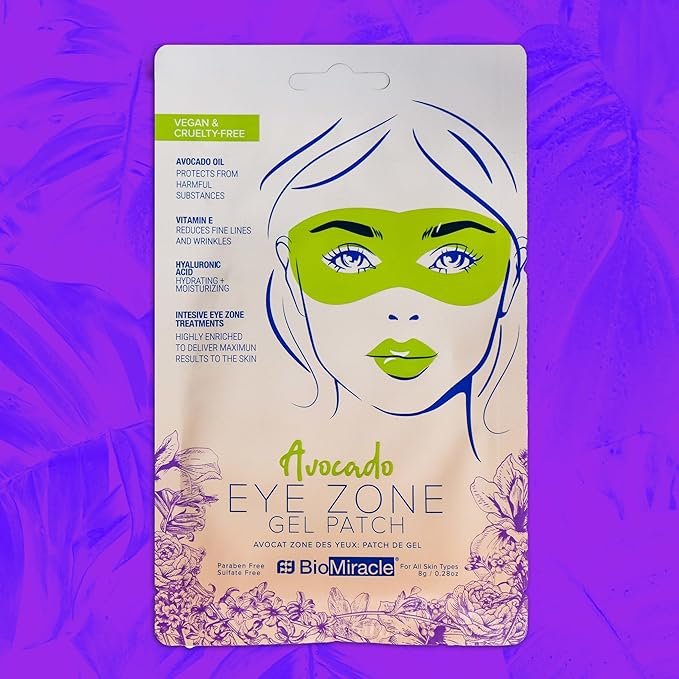 BioMiracle Avocado Eye Zone Gel Patch, Under Eye Treatment, For Under Eye Bags, Avocado Gel Patch (Pack of 3)-VivaGrace Women