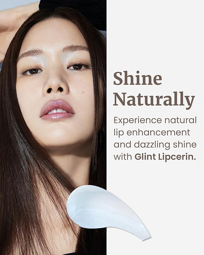 Glint Lipcerin (Icy Blue, 0.5fl oz) - Long Lasting Hydrating lip gloss with Shea Butter for a Natural Looking, Korean Skin care Ideal for Chapped, Dry, Cracked, or Damaged Lips-VivaGrace Women