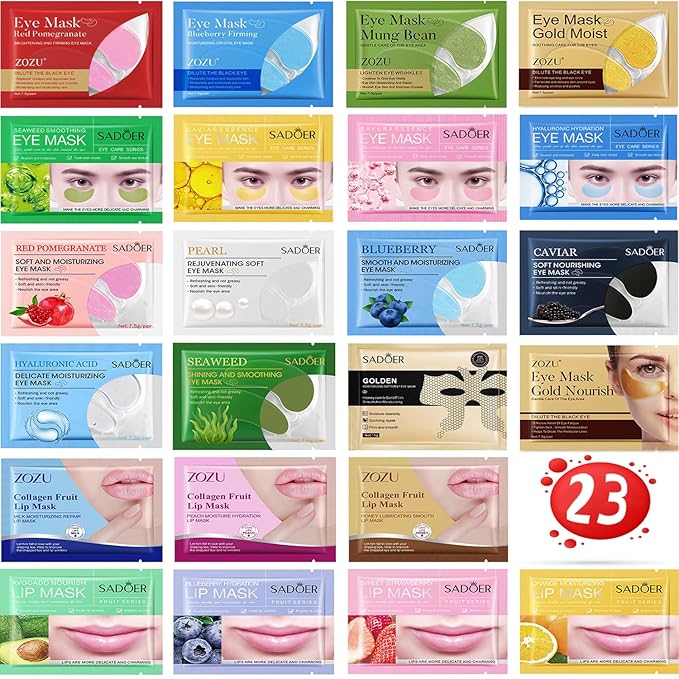 Under Eye Patches（23 Pairs）,Eye Mask Skincare For Puffiness,Eye Patches For Puffy Eyes And Dark Circles,Eye Gel Pads,Eye Bags Treatment For Women (23 Pairs)-VivaGrace Women