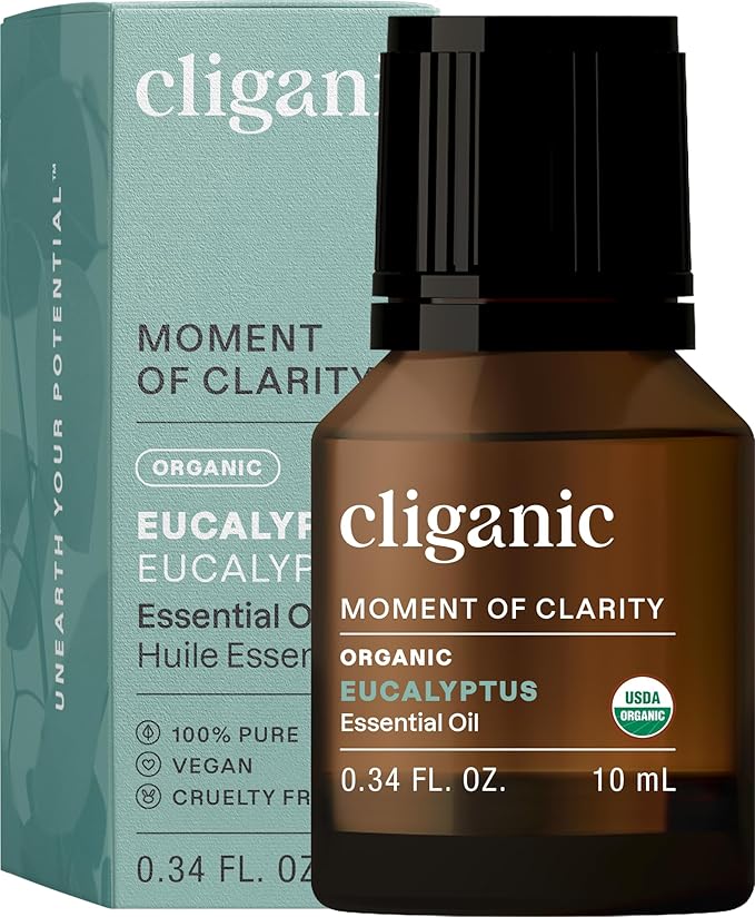 Cliganic USDA Organic Eucalyptus Essential Oil, 100% Pure | Natural Aromatherapy Oil for Diffuser Steam Distilled | Non-GMO Verified (Packaging May Vary)-VivaGrace Women