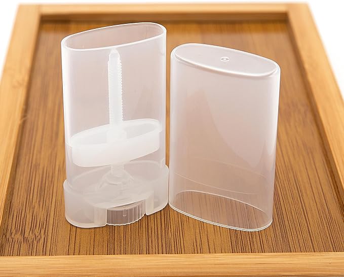 Empty Oval Deodorant Lip Lipstick Balm Tubes Containers Plastic 20PCS 15ML Transparent (15ml, Transparent)-VivaGrace Women