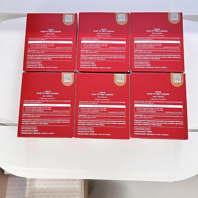 TIRTIR Mask Fit Red Cushion Foundation *Trial Kit* #Medium Deep | Japan's No.1 Choice for Glass skin, Long-Lasting, Lightweight, Buildable Coverage, Semi-Matte-VivaGrace Women