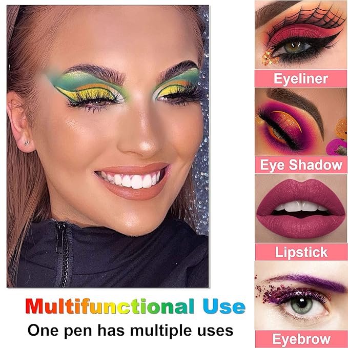 15 Colorful Eyeliner Pen Set, Shadow Pencil, Pearl Eyeliner Kit Metallic Glitter Eyeliner for Women Eye&Lip Liner Professional Colorful Eyeliner Eye Color Eye Makeup Set(15PCS)