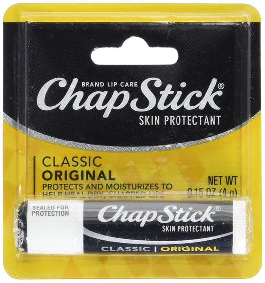 Chapstick Classic Original Lip Balm, 0.15 oz Stick, SPF 4, Regular-VivaGrace Women