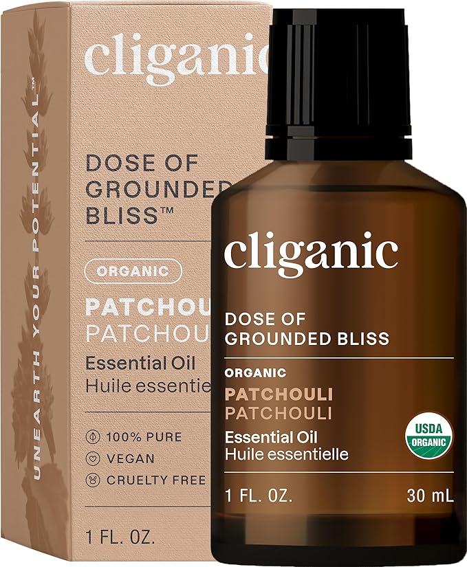 Cliganic Organic Patchouli Essential Oil - 100% Pure Natural for Aromatherapy Diffuser | Non-GMO Verified (Packaging May Vary)-VivaGrace Women