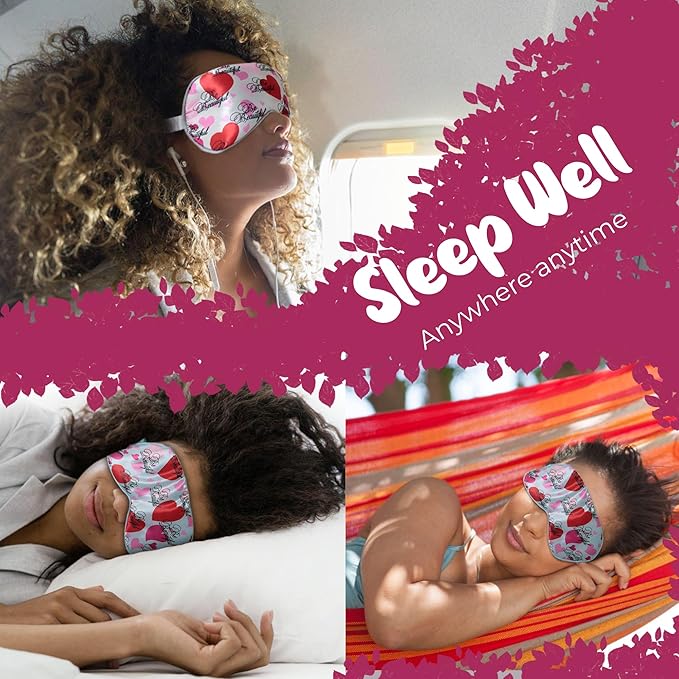 Luxury Sleep Mask – Soft, Adjustable Lightweight & Ultra Comfort-Perfect for Light Blocking Wake up Radiant-Silver-VivaGrace Women