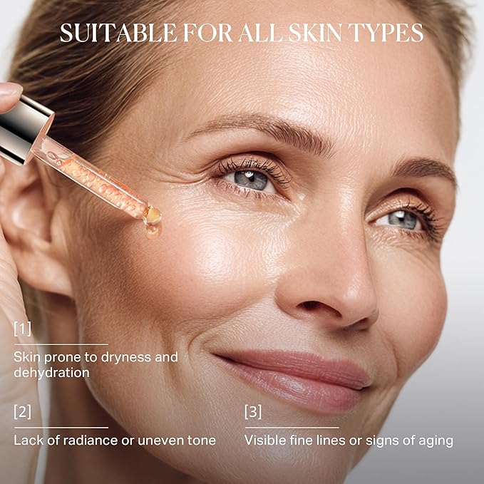 1% Retinol Face Oil with Firming, Smoothing & Glowing– Retinol Serum for Face, Lightweight Squalane Facial Oil for Fine Lines, Texture & Anti-Aging, Gentle for All Skin 1.01 fl oz-VivaGrace Women