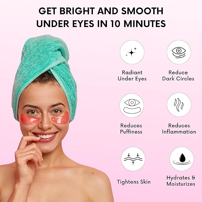 Under Eye Patches For Puffy Eyes (40 Sets) With Bonus Lip Masks - Under Eye Patches for Dark Circles and Puffiness - Under Eye Mask Treatment - Hydrating 4 Flavors Eye Masks - Reduce Dark Circles-VivaGrace Women