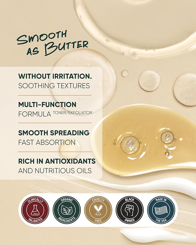 Buttah Skin Supreme Kit for Melanin Rich Skin | Facial Shea Butter 2 oz | Vitamin C Serum 1 oz | Cleanser 3.4 oz | Rosewater Toner 3.4 oz | Black Owned Skincare-VivaGrace Women