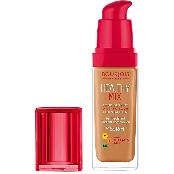 Bourjois Healthy Mix Anti-Fatigue Medium Coverage Liquid Foundation 58 Caramel, 30ml-VivaGrace Women