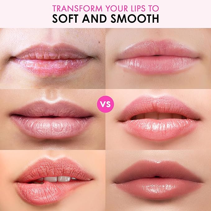 Lip Mask Overnight - Lip Sleeping Mask and Lip Scrub Exfoliator, Scrubber, Moisturizer, Balm and Hydrator for Lip Care, Therapy, Butter, Repair and Treatment for Dry, Cracked Lips-VivaGrace Women