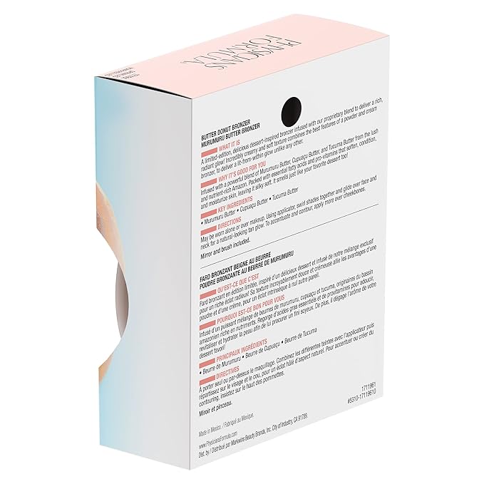Physicians Formula Murumuru Butter Cheat Day Donut Bronzer, Lightweight, Cruelty-Free, For Sensitive Skin, Dark Shimmer Cream Bronzer, 0.38Oz, Sprinkles-VivaGrace Women