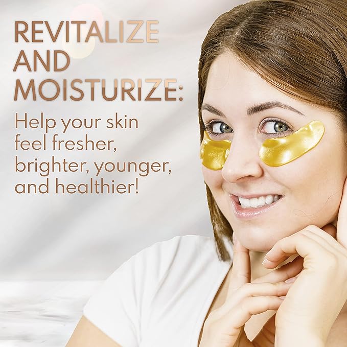 Under Eye Anti-Aging Eye Mask Collagen Patch Treatment for Minimizing Wrinkles, Puffy Eyes, Eye Bags, Dark Circles, Fine Lines Under the Eye, Looking Less Tired, Revitalizing, Moisturizing and-VivaGrace Women